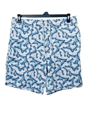 JOHNNIE-O Malibu Tobago Elastic 7" Boardshorts Swim Trunks Surfing Lined L NWT